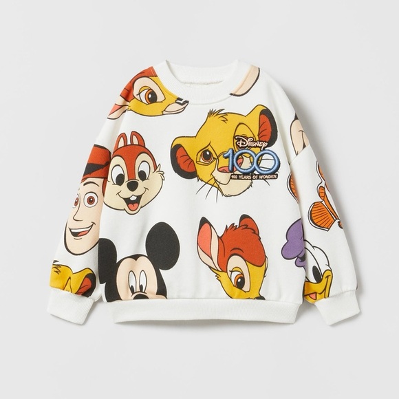 Zara Kids Disney lion king Character Sweatshirt - White 3/4Y - Picture 1 of 5